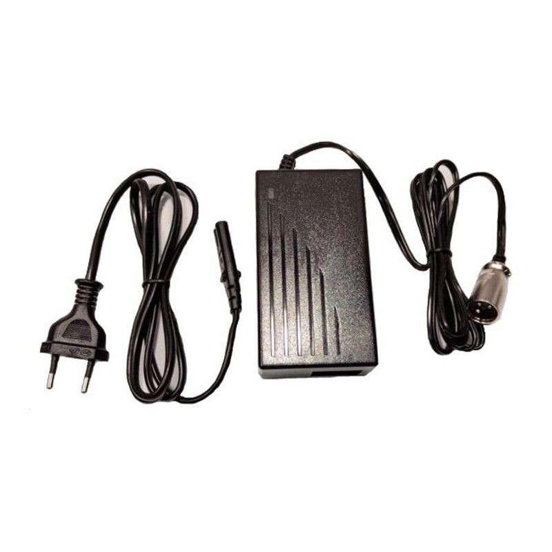 Recambio del cargador completo de 36V a 2,0Ah para baterías Li-Ion para patinete eléctrico Rocket 800W.