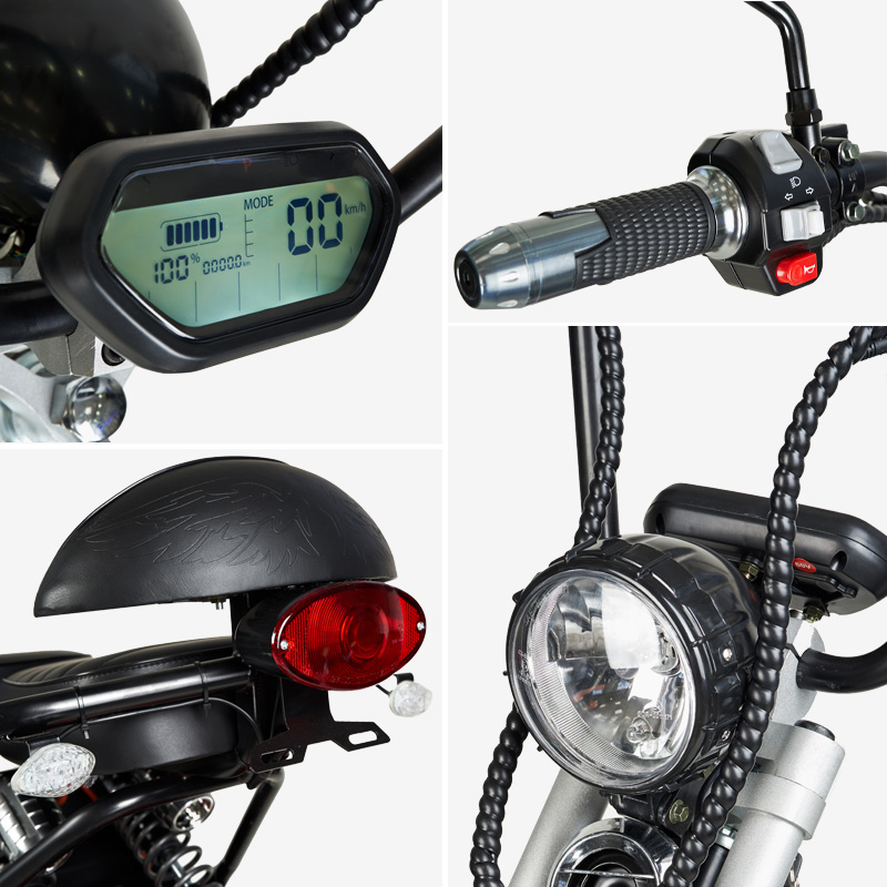 Moto eléctrica matriculable 1500W Maverick II Citycoco detalles
