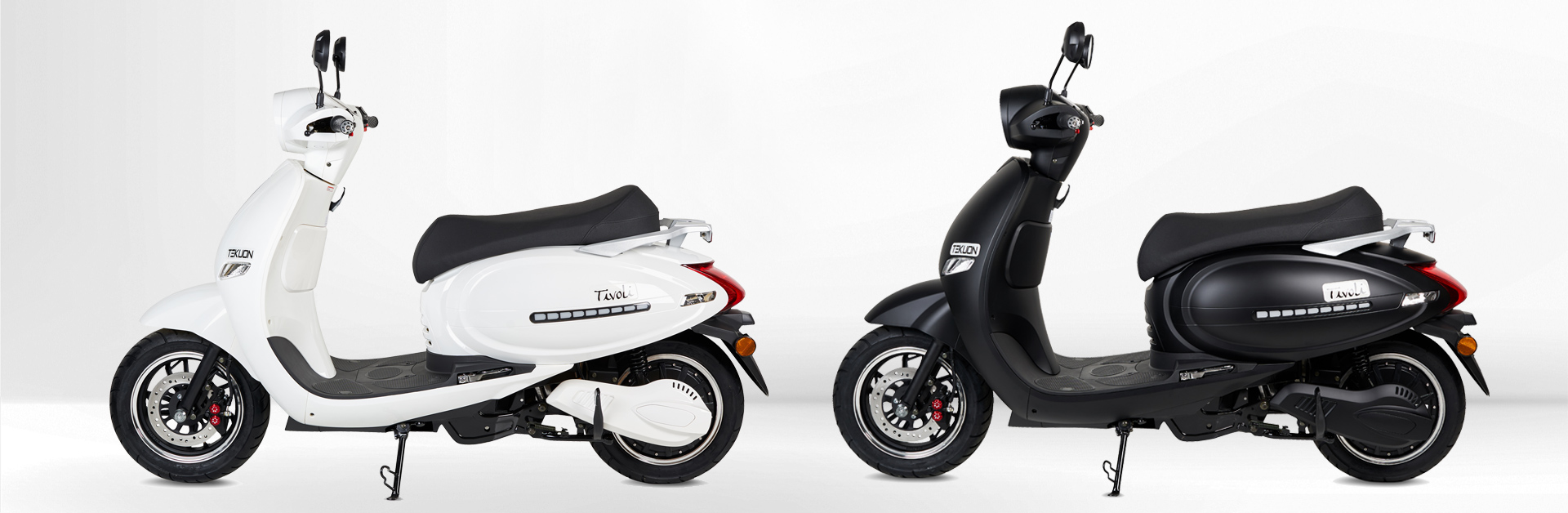 Scooter eléctrico matriculable 1500W Tivoli en blanco y negro
