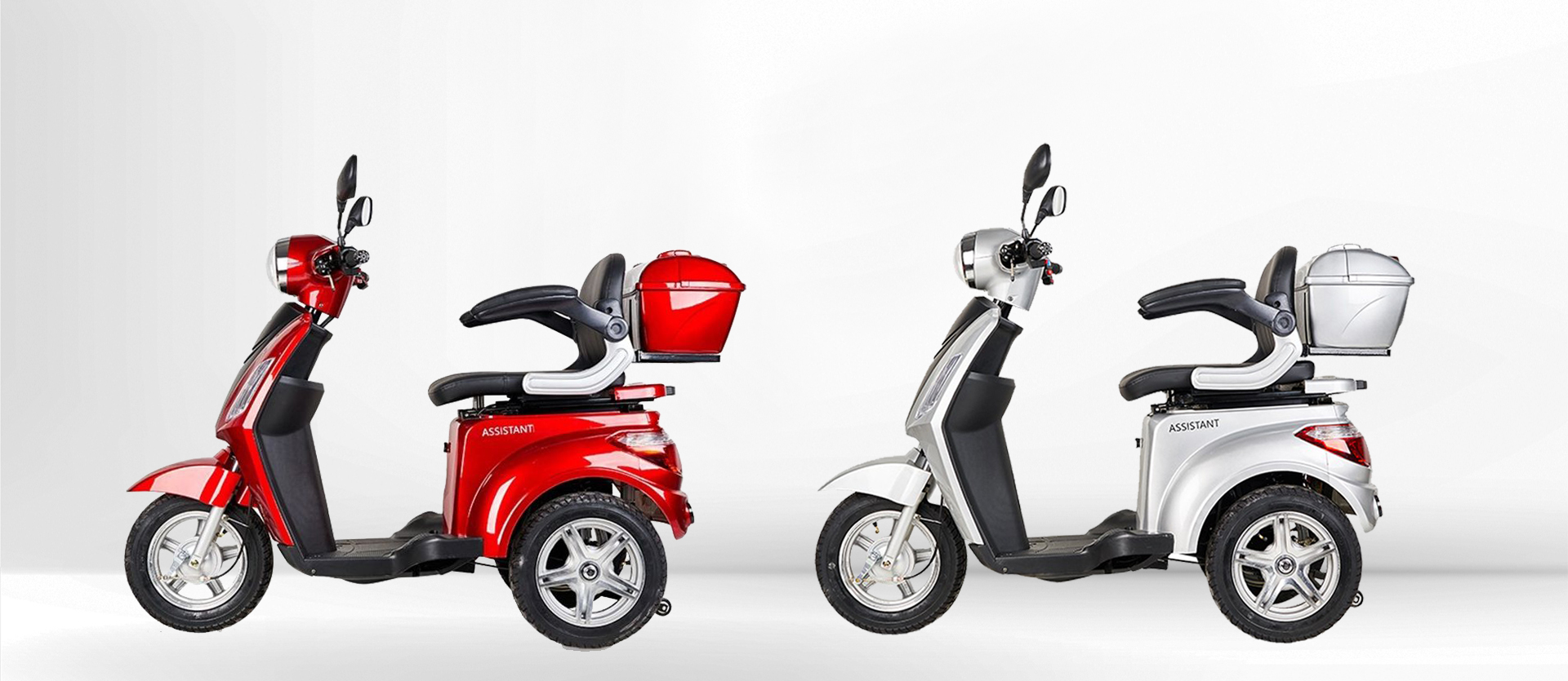 Scooter movilidad reducida con motor 650W Assistant negro y rojo