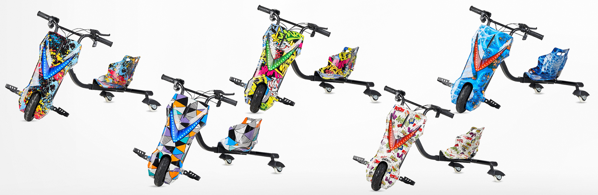 Triciclo drift infantil de 3 ruedas con pantalla LCD