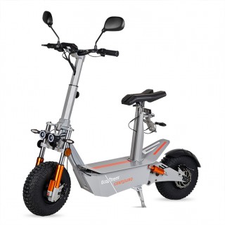 Patinete eléctrico Centauro matriculable gris con asiento y pantalla LCD XXL